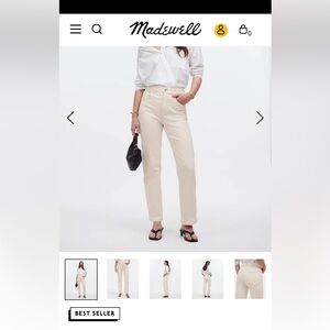 MADEWELL Jeans, NWT - the '90s straight jean in vintage canvas wash